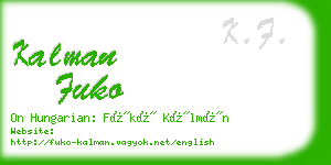 kalman fuko business card